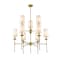 Z-Lite Emily 9 Light Chandelier, Rubbed Brass & Off White 3033-9RB - alternate 4
